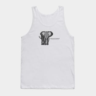 African Elephant with Common and Latin Names - animal design Tank Top